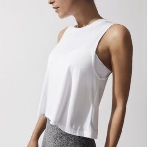 NWT Carbon38 white Crop Tank xs
